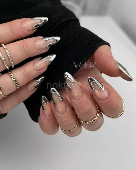 عکس خفن 75 مدل ناخن کروم کلیر