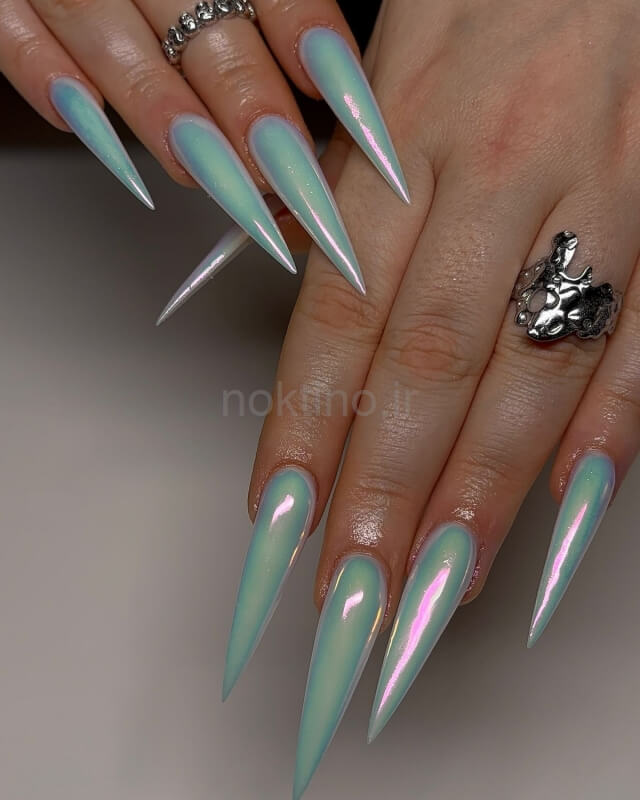 عکس خفن 75 مدل ناخن کروم کلیر